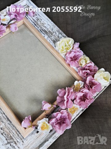 Декорирана рамка за снимка или текст покана за кръщене/сватба, снимка 4 - Декорация за дома - 37912448