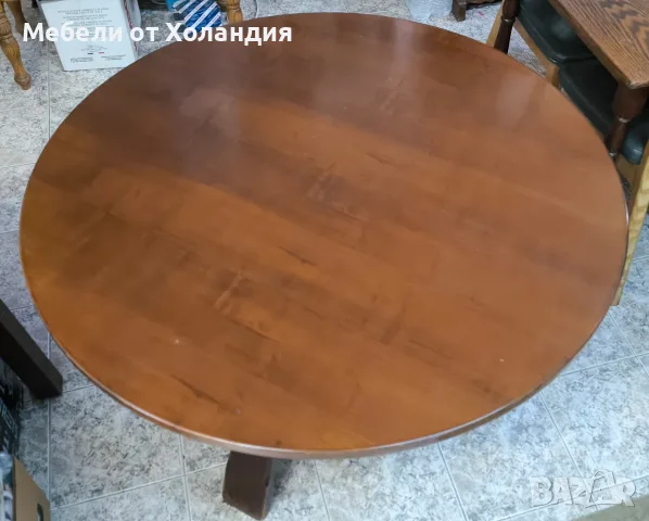 Кръгла трапезна сгъваема маса, снимка 2 - Маси - 56067517