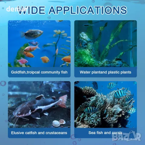 E27 10W LED крушка за аквариум, 48, 64 и 120 литра, идеална за осветление след залез слънце, снимка 5 - Оборудване за аквариуми - 49906056