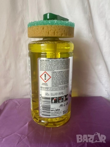 Doa препарат за миене на съдове с помпа и гъба с аромат на лимон 1000 мл., снимка 2 - Препарати за почистване - 51466740