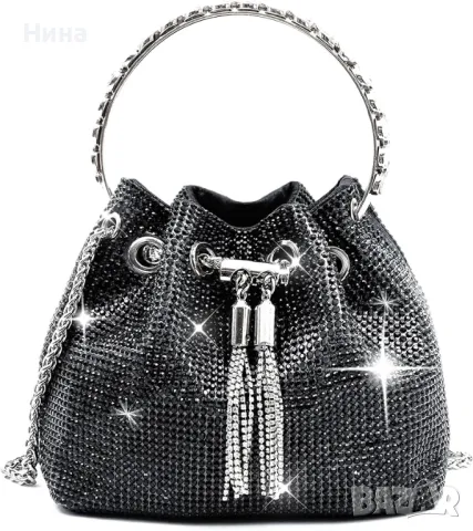 Мека блестяща чанта All Around Diamante