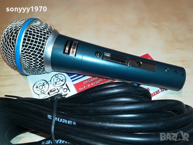 shure mic+shure кабел с жак и букса-внос швеицария, снимка 7 - Микрофони - 29672601