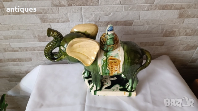 Керамичен слон - Китайски Фън Шуй - 30/24, снимка 2 - Антикварни и старинни предмети - 53955522