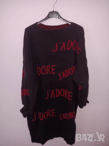 Плетена рокля - туника с надпис в 4 цвята , снимка 3 - Рокли - 52921256