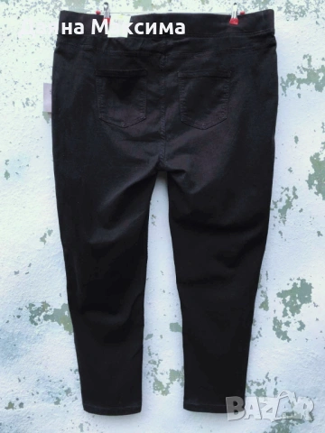 ГИГАНТ черен еластичен панталон с ластична талия 💥, снимка 2 - Панталони - 53066428