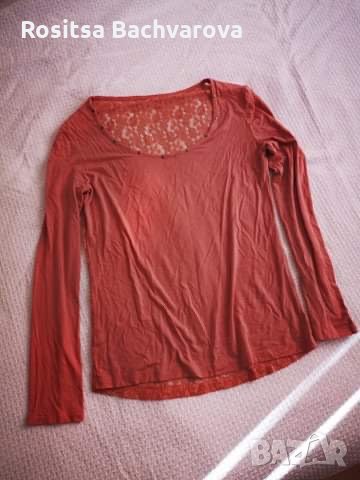 Розова блузка с дантелен гръб, S размер, снимка 5 - Блузи с дълъг ръкав и пуловери - 27865149