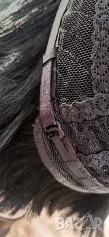 Нова черна перука от естествена коса перука от човешки косъм 30 см Боб стил - мод.16, снимка 16 - Аксесоари за коса - 29932399