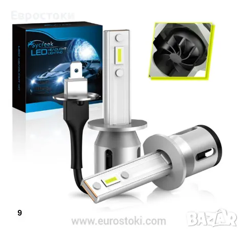 Sycreek комплект LED крушки за фарове H1, 2 броя Anti-Error крушки за фарове (нова надстройка)