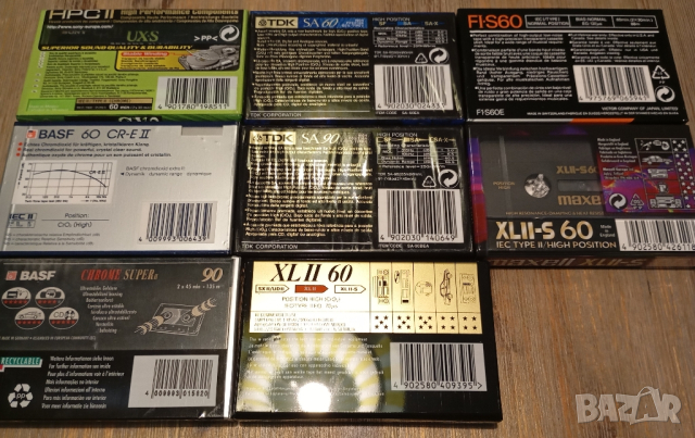 Лот 8 OVP TDK SA60/90 Sony UXS60 BASF CR-EII60 BASF CSII90 JVC FI-S60 Maxell XLIIS60 Maxell XLII60, снимка 2 - Аудио касети - 44913351