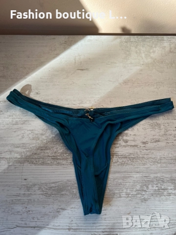 Тюркоазени прашки с ленти и златни детайли и блестящо висящо камъче отзад М размер 💙🩵, снимка 3 - Бельо - 52402371