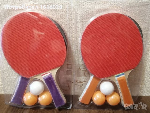 Комплект за тенис на маса, Хилки 2 броя,Топчета 3 броя, снимка 2 - Тенис - 42541460