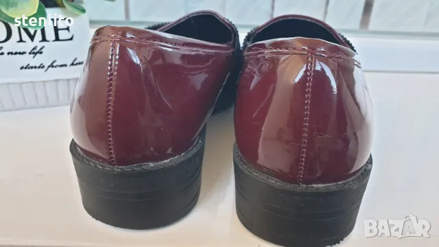 Елегантни лачени обувки бордо. Размер 35, снимка 5 - Дамски елегантни обувки - 47736237