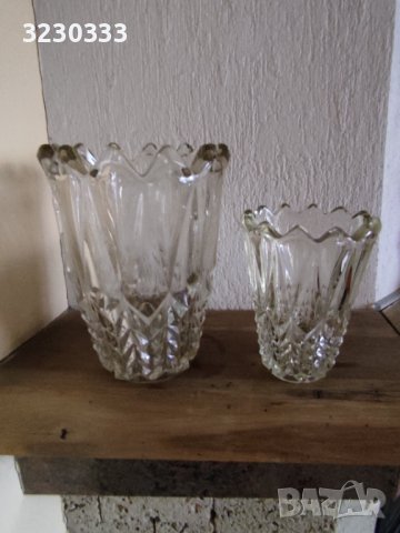 Стъклени ретро български вази , снимка 1 - Антикварни и старинни предмети - 44402496