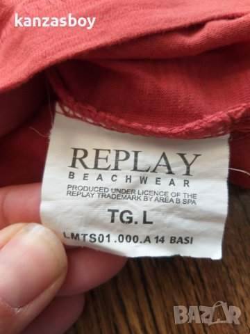 replay beachwear - страхотна мъжка тениска КАТО НОВА, снимка 7 - Тениски - 36682978