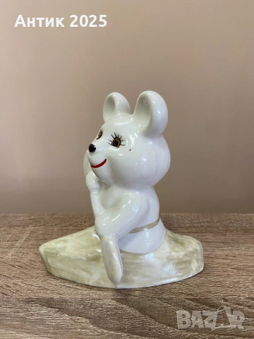 Порцеланова статуетка „Олимпийското мече – гребане“ — Коростен, винтидж, снимка 4 - Антикварни и старинни предмети - 53238626