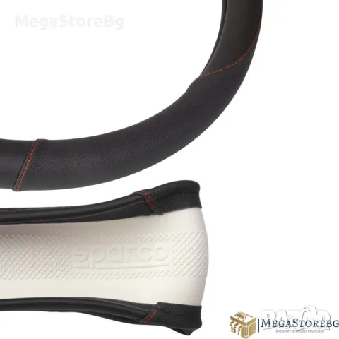 Калъф за волан SPARCO - SPS124RD Черен с червен шев, снимка 4 - Аксесоари и консумативи - 49800811