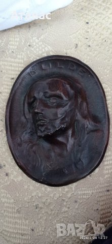Медна апликация Главата на Йоан Кръстител , снимка 3 - Картини - 44459867
