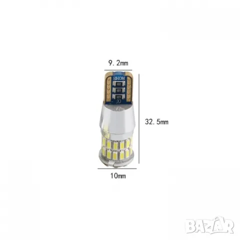 LED крушки T10 12V 6000K 2 броя за габарити, снимка 4 - Аксесоари и консумативи - 55865097