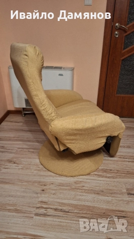 Релакс стол / Релакс кресло Optima - бежов , снимка 6 - Дивани и мека мебел - 52530754