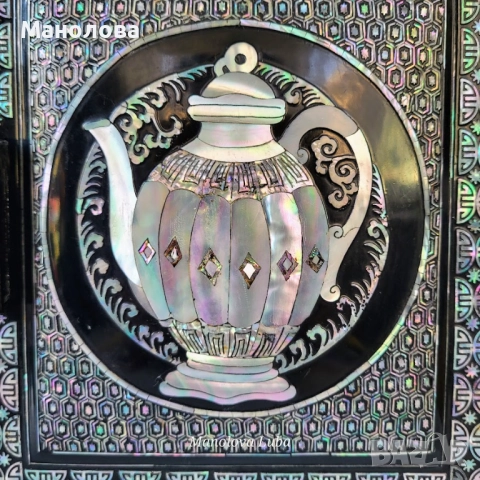 Корейска кутия за бижута инкрустирана със седеф., снимка 3 - Антикварни и старинни предмети - 51900483