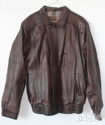Мъжко яке от естествена кожа MARi Leather & Fur, Ватирано, снимка 1 - Якета - 42484430