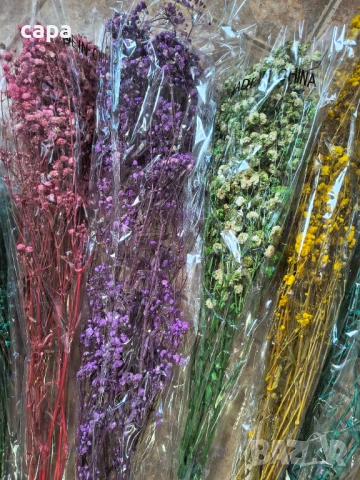 Сух гипсофил , снимка 4 - Изкуствени цветя - 50598293