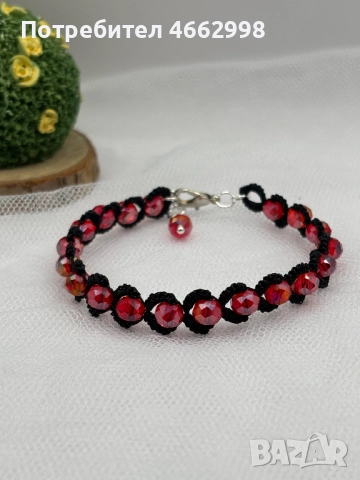 Ръчно изработени гривни Фриволите техника Цветове по избор, снимка 10 - Гривни - 52569818