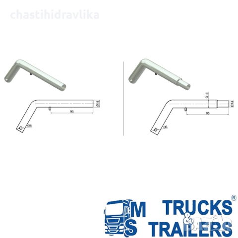 Комплект хоризонтални сфери за самосвален кош Ø75, снимка 4 - Части - 52248414
