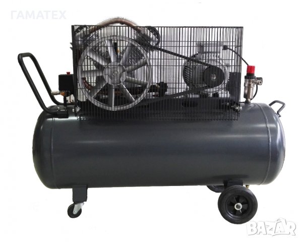 200 л. Бутален трифазен компресор с ремъчно задвижване, 51019, снимка 2 - Други машини и части - 31158172