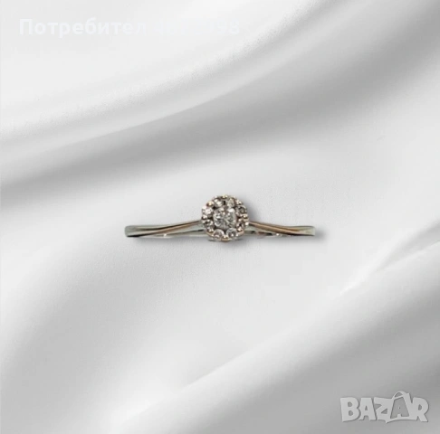 Златен годежен пръстен 18к, снимка 2 - Пръстени - 53253957