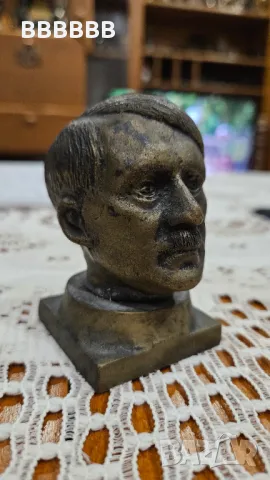 СТАРА БРОНЗОВА ПЛАСТИКА НА ХИТЛЕР , снимка 6 - Антикварни и старинни предмети - 47521437