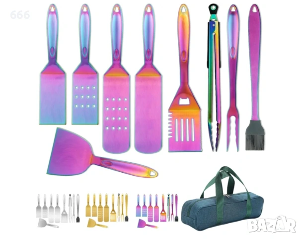 Комплекти инструменти за барбекю 9 части