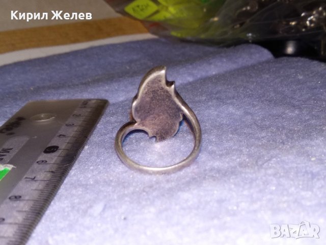 ИЗИСКАН СЕДЕФЕН СРЕБЪРЕН АР НУВО ПРЪСТЕН СРЕБРО 925 ЮВЕЛИРНА РЪЧНА ИЗРАБОТКА 34615, снимка 5 - Пръстени - 39522028
