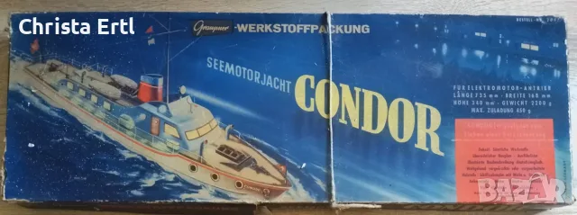 Graupner 2047 Seemotorjacht Condor – Много рядък винтидж модел
