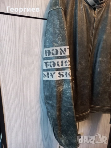 Мъжко кожено яке, снимка 5 - Якета - 54305166