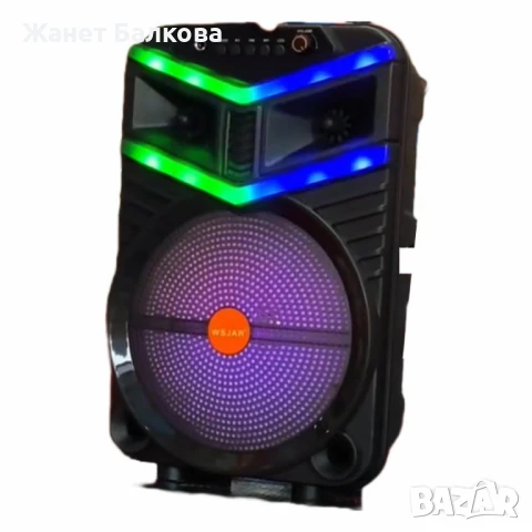 Преносима безжична тонколона с мощен звук и LED ефекти WSJAR E8131W, снимка 1