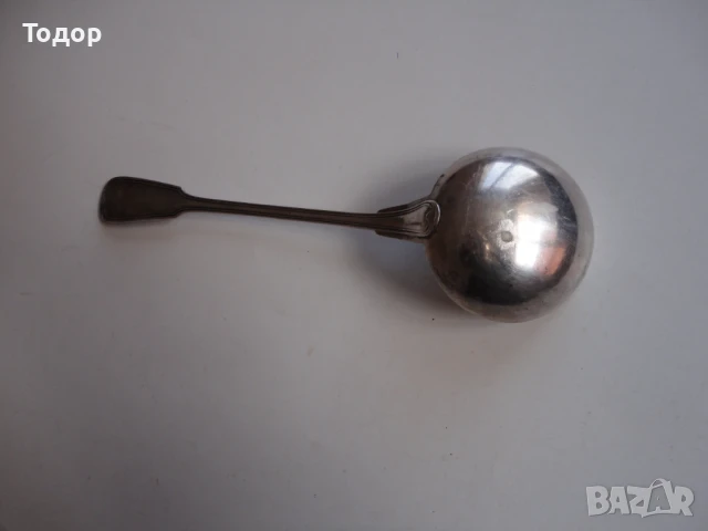 Голям посребрен черпак маркиран , снимка 6 - Антикварни и старинни предмети - 50471948