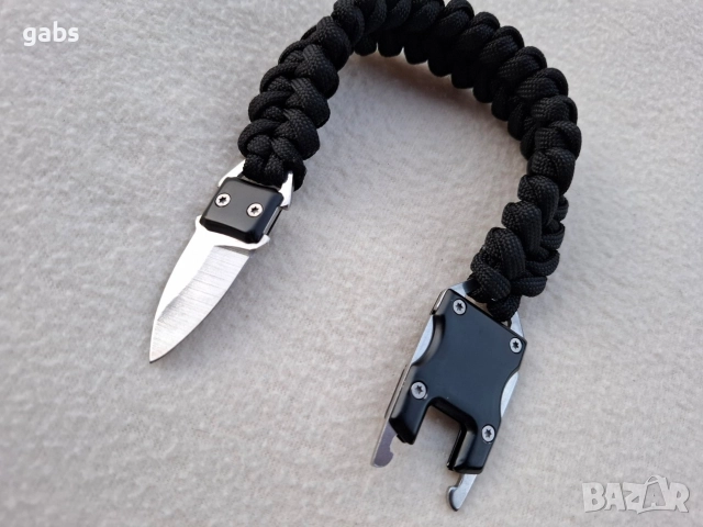 Гривна за оцеляване от паракорд с ножче, снимка 2 - Екипировка - 52549770