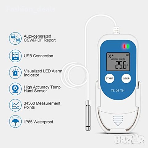 Нов Цифрова сонда Уред Регистратор на данни за температурата и влажността , снимка 6 - Други стоки за дома - 42201342