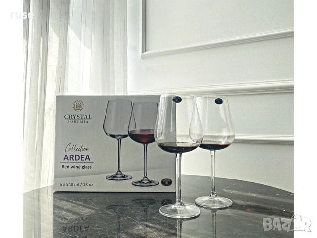 ОВИ! Чаши за червено вино 6 броя Bohemia Ardea 540мл, снимка 3 - Чаши - 54270949