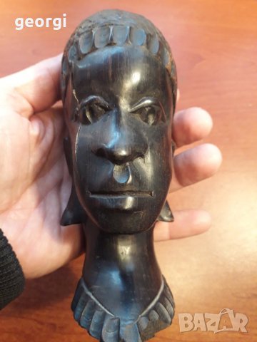 Африканска  абаносова дърворезба   20/3, снимка 4 - Колекции - 31986887