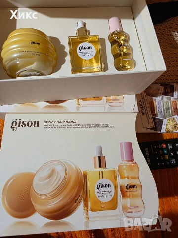 комплект с мед от Gisou – Honey Hair Icons, снимка 2 - Продукти за коса - 54209195