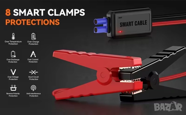 Jump Starter (бичѐ) - 12V/7000А бустер за подаване на ток и Power Bank , снимка 8 - Аксесоари и консумативи - 51944626