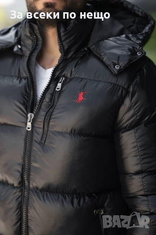 Polo Ralph Lauren Мъжко Черно Зимно Яке С Качулка Код A1159, снимка 4 - Якета - 52675859