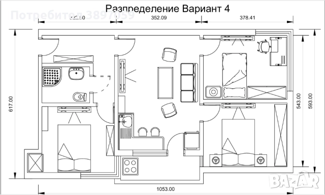 Апартамент [или офис] на площадa, 1-ви етаж, снимка 5 - Апартаменти - 52743878