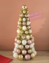 Коледна елха с розова украса-45 см./коледна декорация/коледна елха, снимка 1