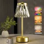 Beehero Настолна нощна лампа акумулаторна кристална с 5 RGB цвята, снимка 6