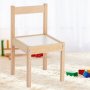 Детски дървен бял стол