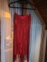 Червена рокля с ресни , снимка 2
