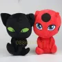 Плюшена играчка Tikki и Plagg Калинката и Черния Котарак, 25см, снимка 1